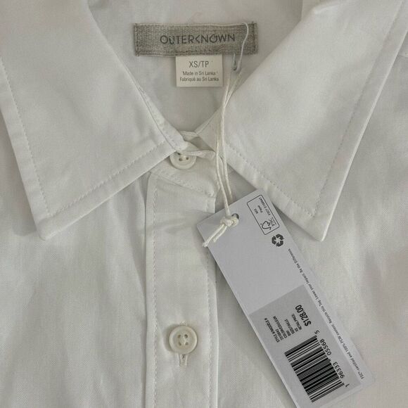 OUTERKNOWN Sydney Boyfriend Shirt white XS new - Picture 7 of 12